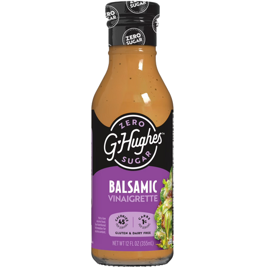 G Hughes Zero Sugar Balsamic Vinaigrette Salad Dressing, 12 fl oz