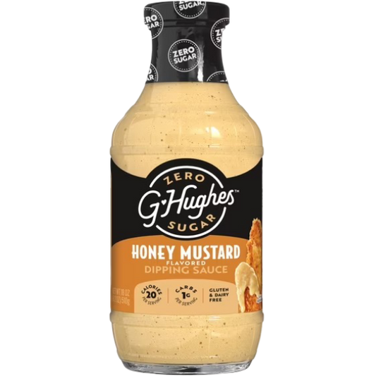 G Hughes Zero Sugar Honey Mustard Dipping Sauce, 18 oz