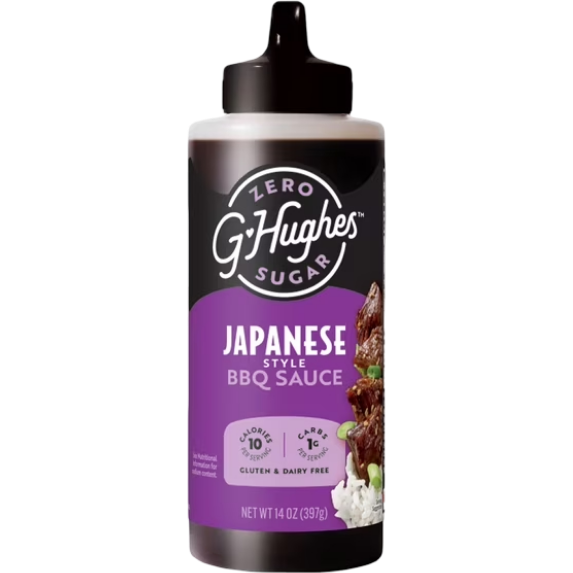 G Hughes Zero Sugar Japanese Style BBQ Sauce, 14 oz