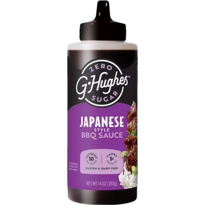 G Hughes Zero Sugar Japanese Style BBQ Sauce, 14 oz