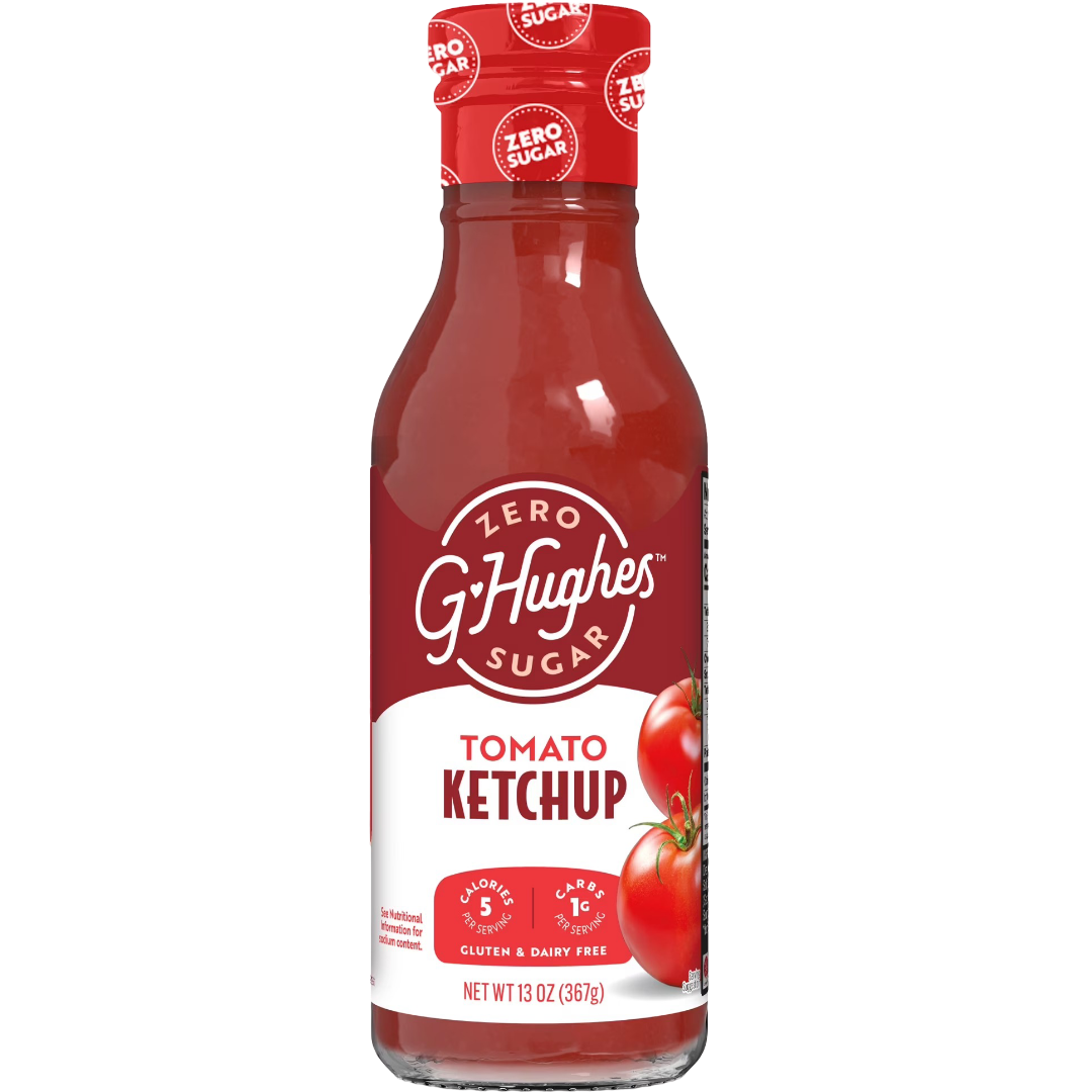 G Hughes Zero Sugar Tomato Ketchup, 13 oz
