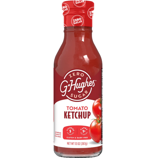 G Hughes Zero Sugar Tomato Ketchup, 13 oz