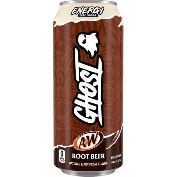 GHOST ENERGY Zero Sugar Energy Drink, A&W Root Beer, 16 fl oz