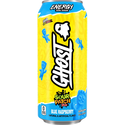 Ghost Zero Sugar Sour Patch Kids Blue Raspberry Energy Drink, 16 fl oz