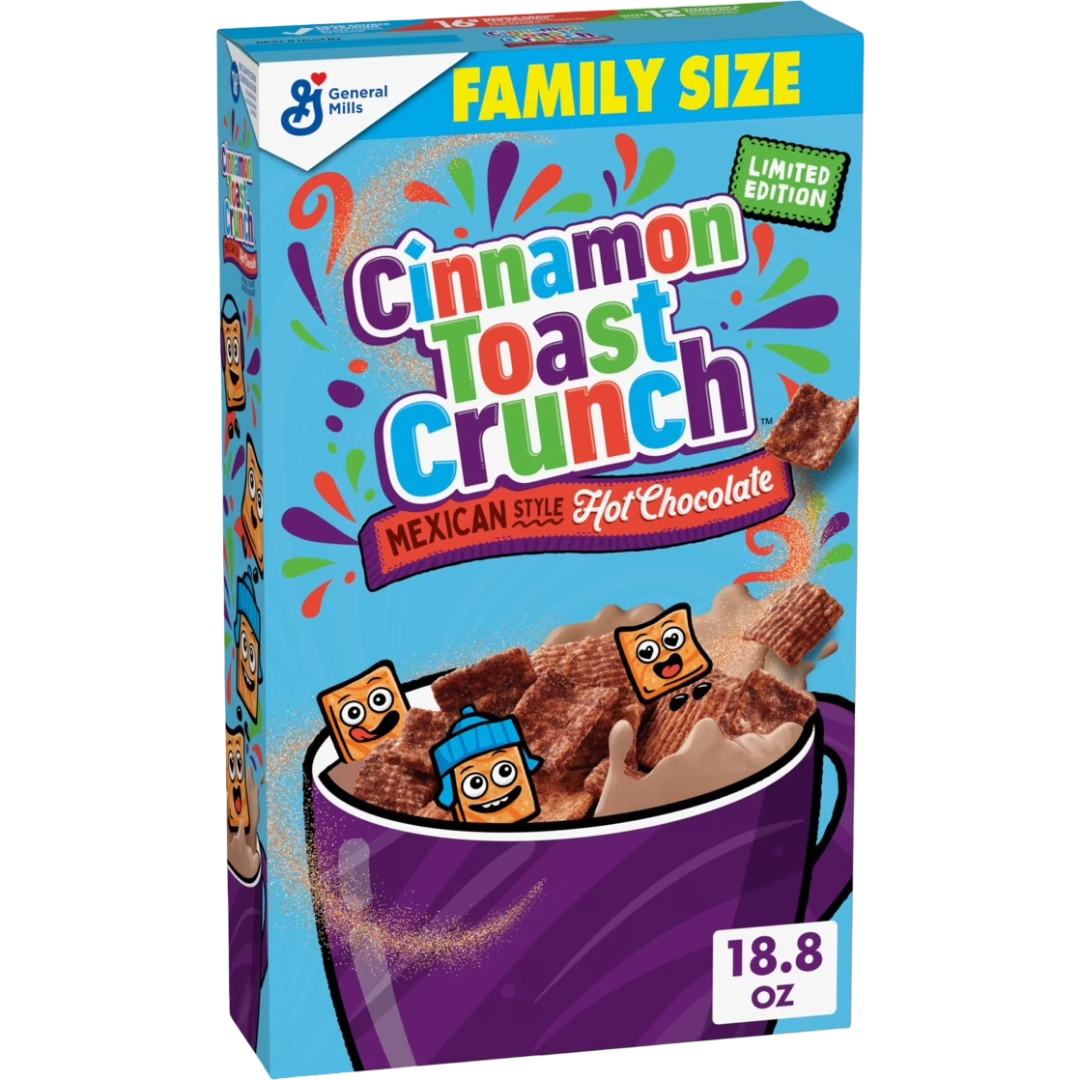 Cinnamon Toast Crunch Mexican Style Hot Chocolate Family Size Cereal, 18.8 oz