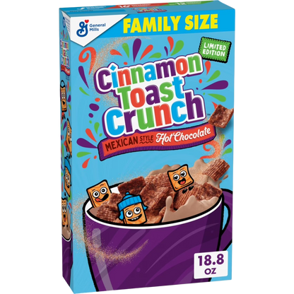 Cinnamon Toast Crunch Mexican Style Hot Chocolate Family Size Cereal, 18.8 oz