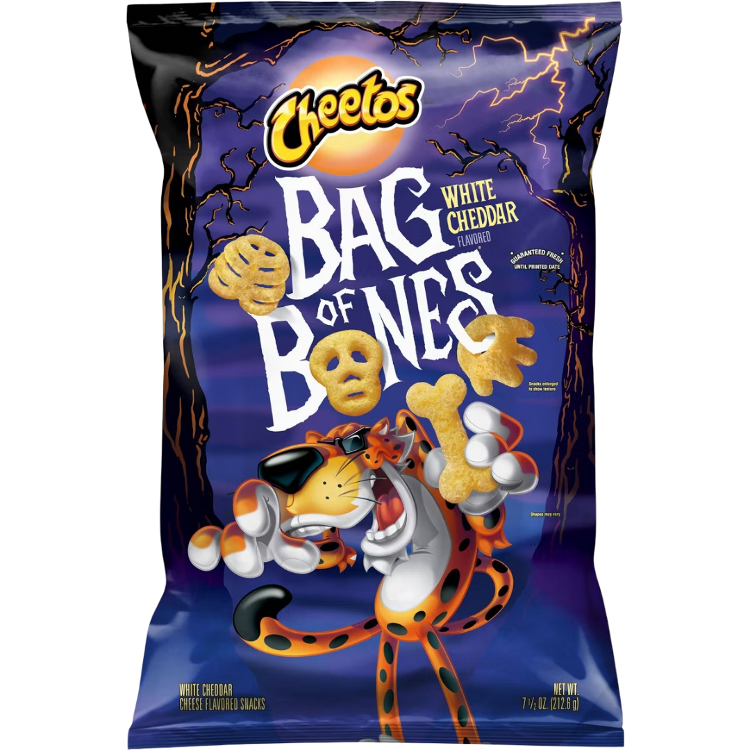 Cheetos Halloween Bag Of Bones White Cheddar Snacks, 8 oz