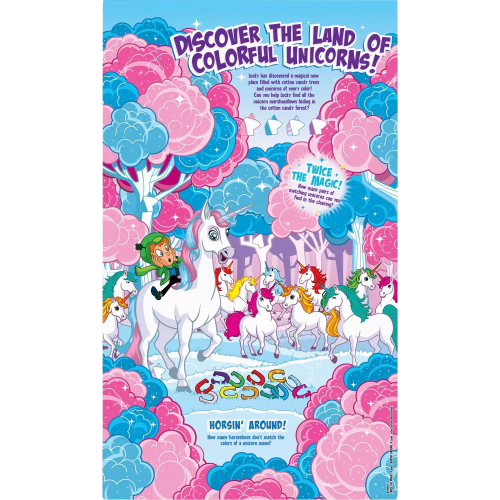 Lucky Charms Cotton Candy Unicorn Family Size Breakfast Cereal, 18.6 oz