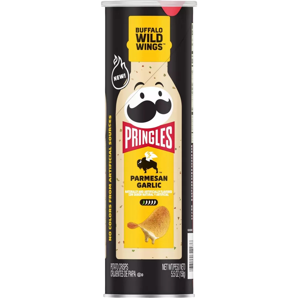 Pringles Buffalo Wild Wings BWW Parmesan Garlic Crisps Chips, 5.5 oz
