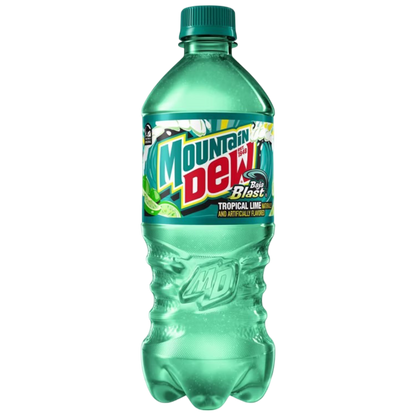 Mountain Dew Baja Blast Tropical Lime & Citrus Soda Pop, 20 fl oz