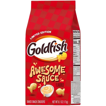 Goldfish Limited Edition Awesome Sauce Flavored Crackers, 6.1oz Bag