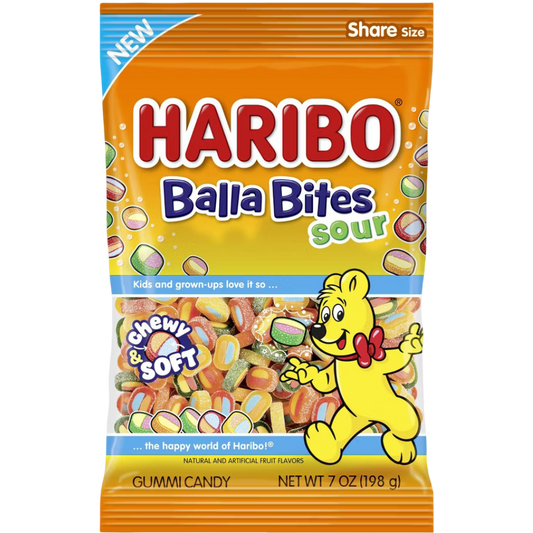 HARIBO Sour Balla Bites Candy, 7 oz