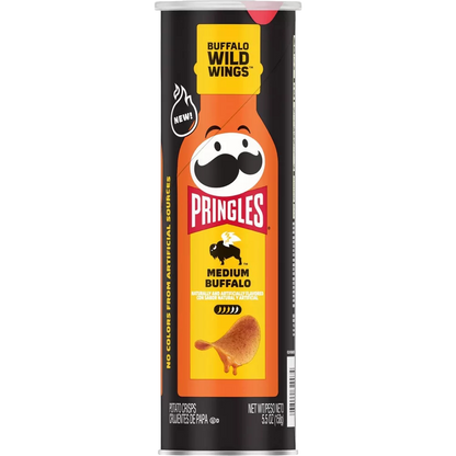 Pringles Buffalo Wild Wings BWW Medium Buffalo Crisps Chips, 5.5 oz
