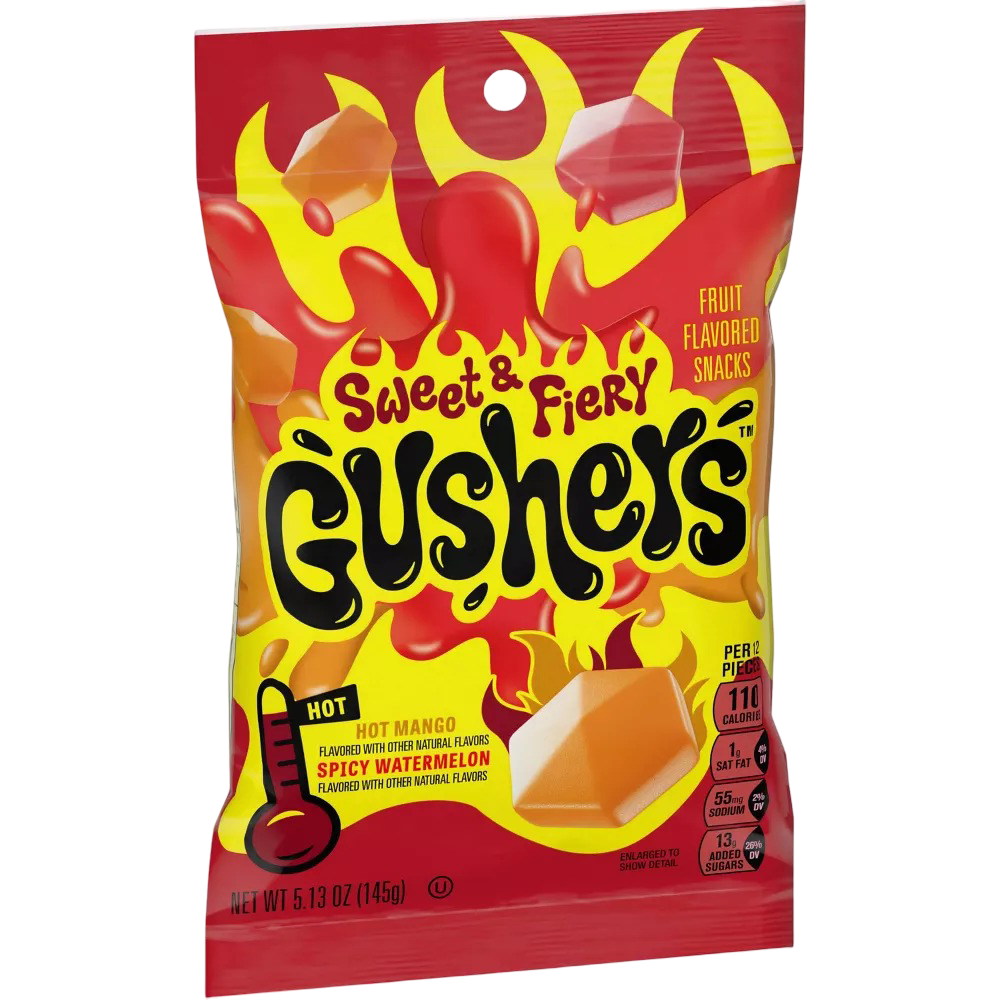 Gushers Sweet & Fiery Fruit Candy, 5.13 oz
