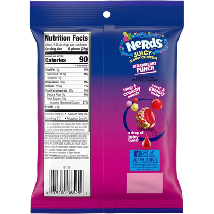 NERDS Juicy Gummy Clusters Strawberry Punch, 4.5oz