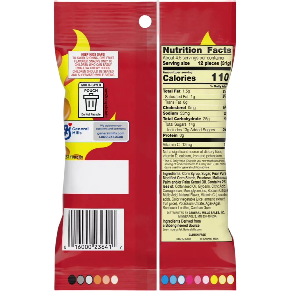 Gushers Sweet & Fiery Fruit Candy, 5.13 oz