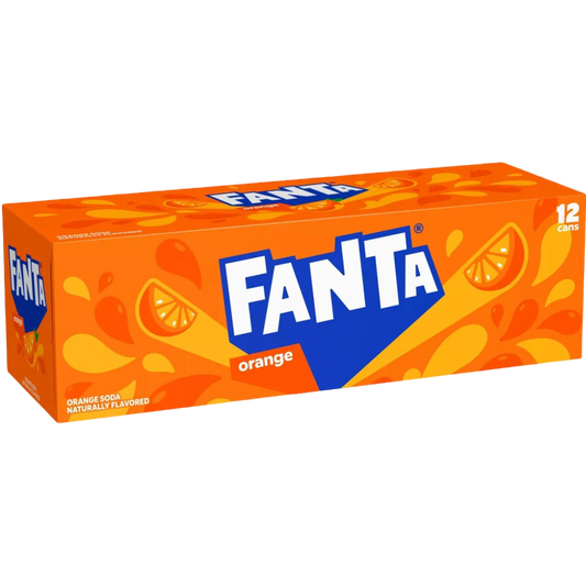 Fanta Orange Soda Pop, 12 Pack of 12 fl oz Cans