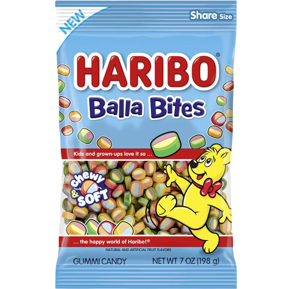 HARIBO Balla Bites Candy, 7 oz