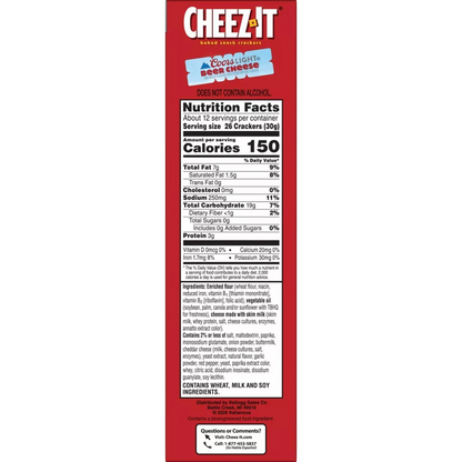 Cheez-It Beer Cheese Baked Snack Crackers Limited Edition, 12.4oz