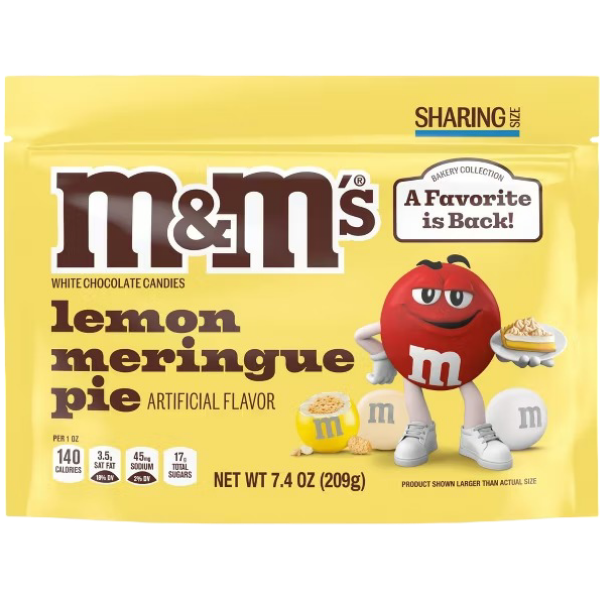 M&M's Lemon Meringue Pie White Chocolate Candy, 7.4 oz
