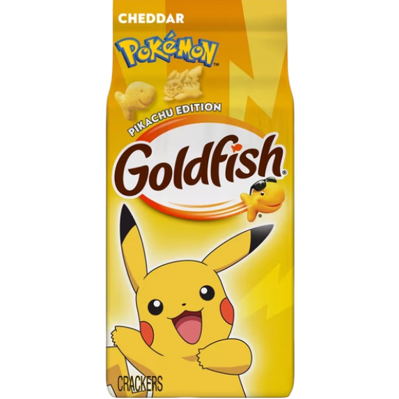 Goldfish Pokemon Pikachu Edition Cheddar Cheese Baked Snack Crackers, 6.6 oz