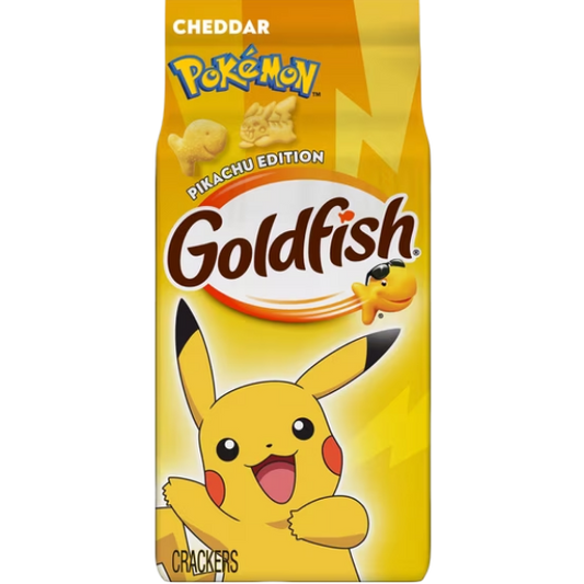 Goldfish Pokemon Pikachu Edition Cheddar Cheese Baked Snack Crackers, 6.6 oz