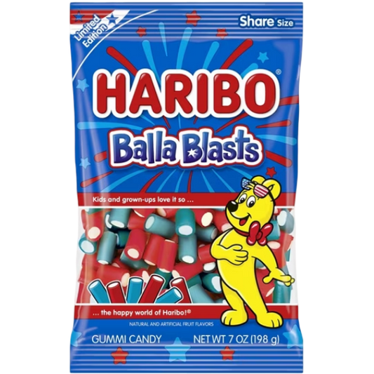 HARIBO Balla Blasts Gummy Candy, Share Size, 7oz