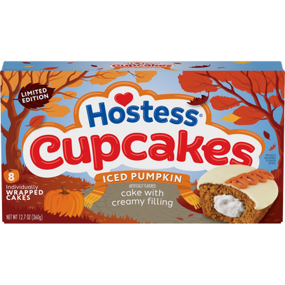 Hostess Cupcakes Iced Pumpkin Flavored Cakes Limited Edition, 12.7 oz