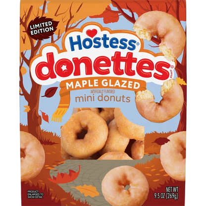 Hostess Donettes Maple Glazed Mini Donuts Limited Edition, 9.5 oz