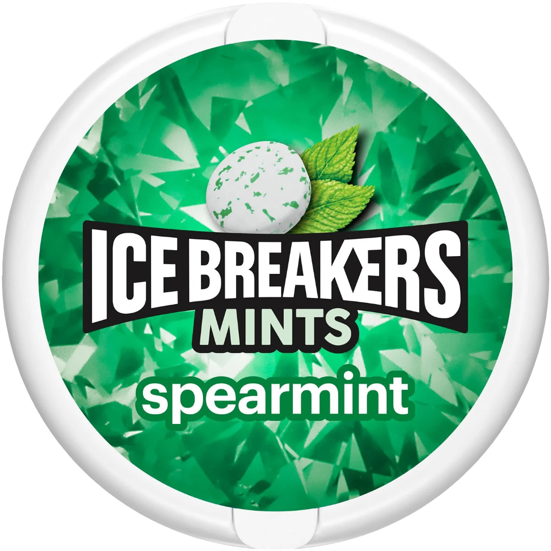 Ice Breakers Spearmint Sugar Free Mints, 1.5oz