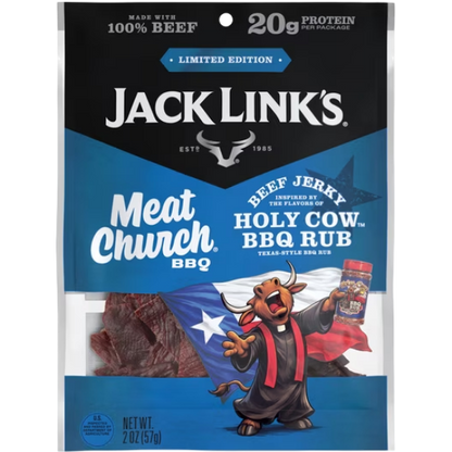 Jack Link's & Meat Church Holy Cow BBQ Beef Jerky, 2 oz