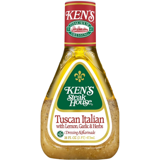 Ken's Steak House Tuscan Italian with Lemon, Garlic & Herbs Salad Dressing & Marinade, 16 fl oz
