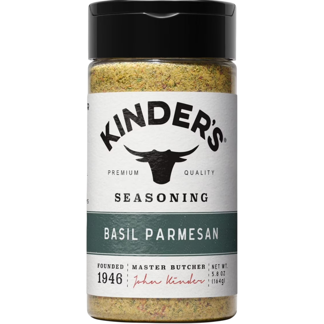 Kinder's Basil Parmesan Seasoning Blend with Garlic & Sea Salt, 5.8 oz