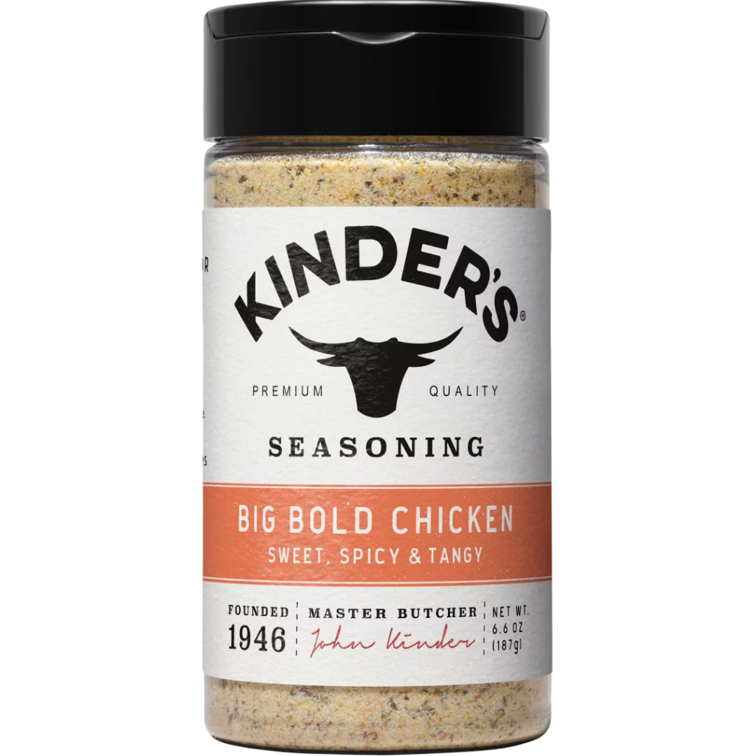 Kinder's Big Bold Chicken Seasoning Blend with Tangy Citrus, Garlic, and Peppers, 6.6 oz