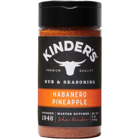Kinder's Habanero Pineapple Barbecue BBQ Rub & Seasoning, 5 oz