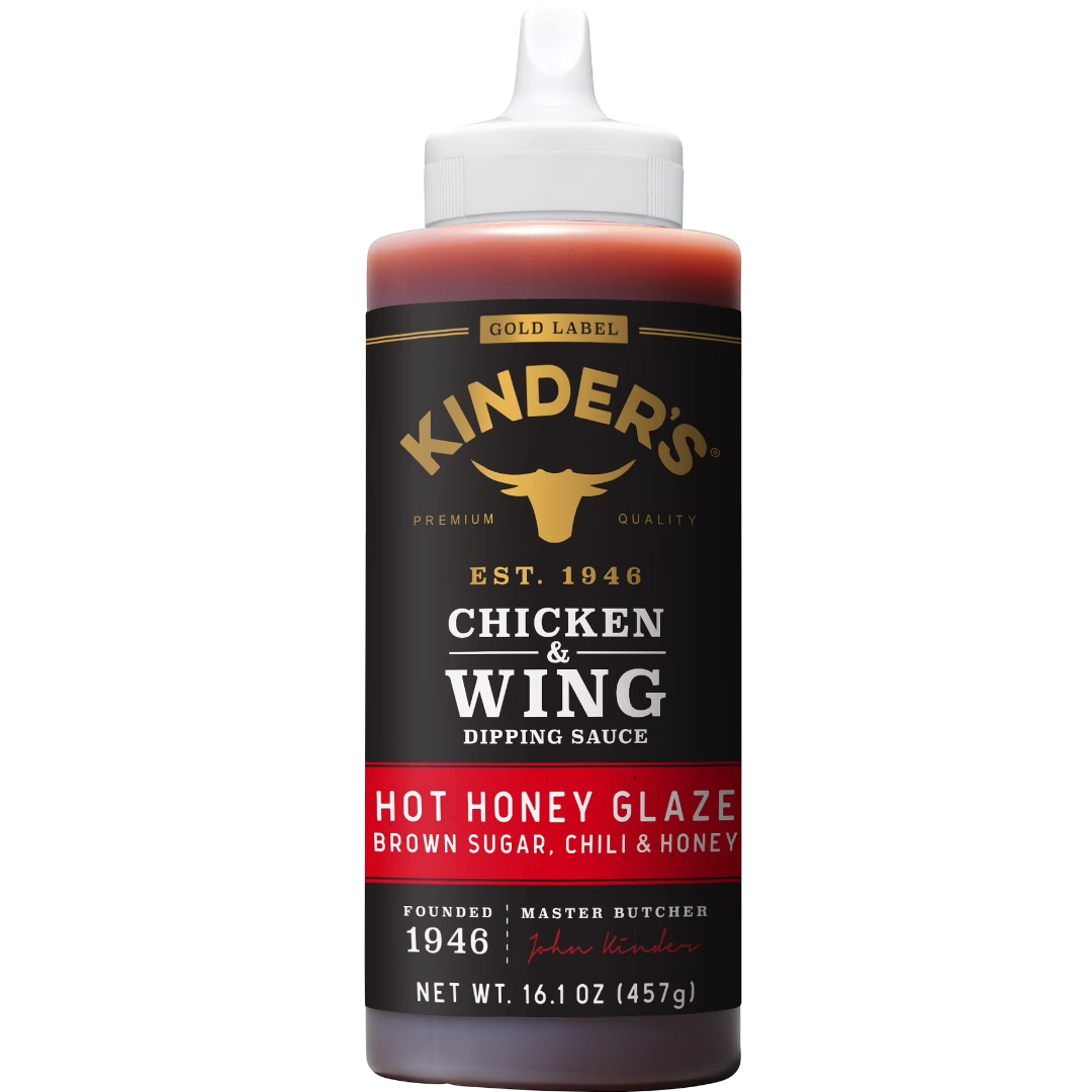 Kinder's Gold Label Hot Honey Glaze Dipping Sauce for Chicken & Wings, 16.1 oz