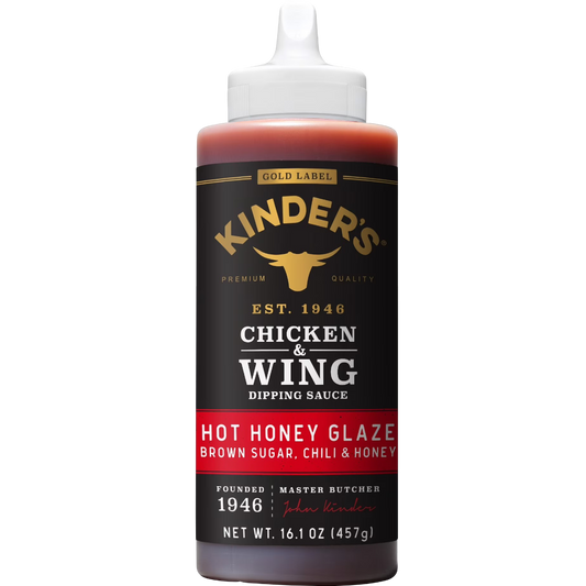 Kinder's Gold Label Hot Honey Glaze Dipping Sauce for Chicken & Wings, 16.1 oz