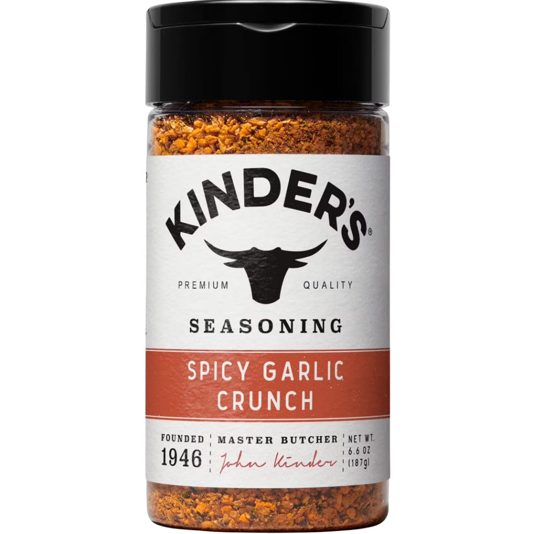 Kinder's Spicy Garlic Crunch Seasoning Blend with Chilis, Garlic, & Sea Salt, 6.6 oz