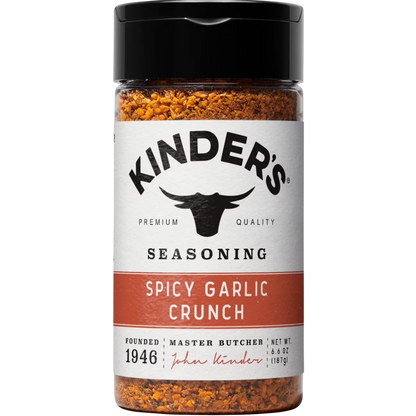 Kinder's Spicy Garlic Crunch Seasoning Blend with Chilis, Garlic, & Sea Salt, 6.6 oz