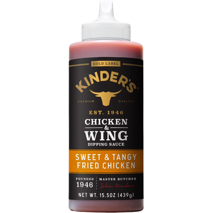 Kinder's Gold Label Sweet & Tangy Fried Chicken Dipping Wing Sauce, 15.5 oz