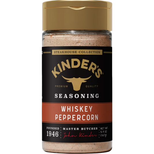 Kinder's Whiskey Peppercorn Seasoning Blend with Onion & Cracked Pepper, 5.9 oz