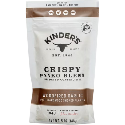 Kinder's Woodfired Garlic Seasoned Panko Bread Crumb Coating, 5oz