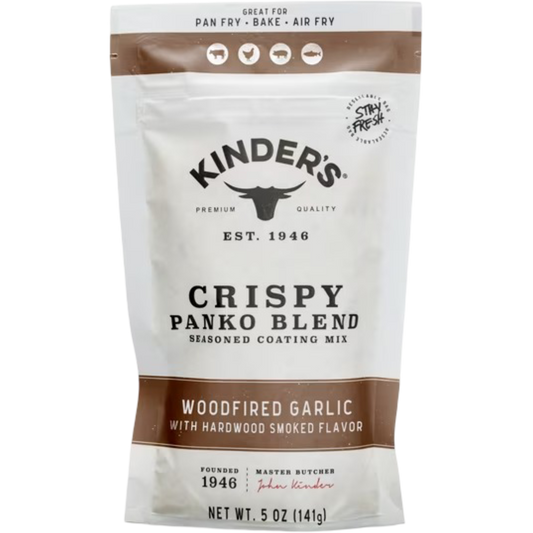 Kinder's Woodfired Garlic Seasoned Panko Bread Crumb Coating, 5oz