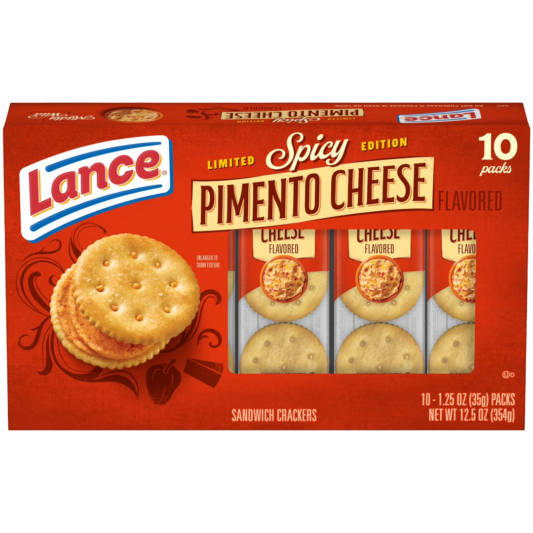 Lance Spicy Pimento Cheddar Sandwich Crackers, 12.5 oz