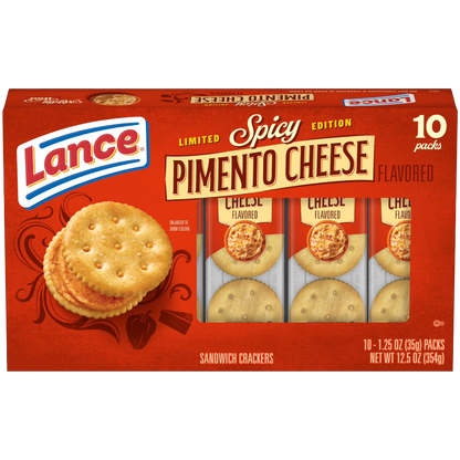 Lance Spicy Pimento Cheddar Sandwich Crackers, 12.5 oz
