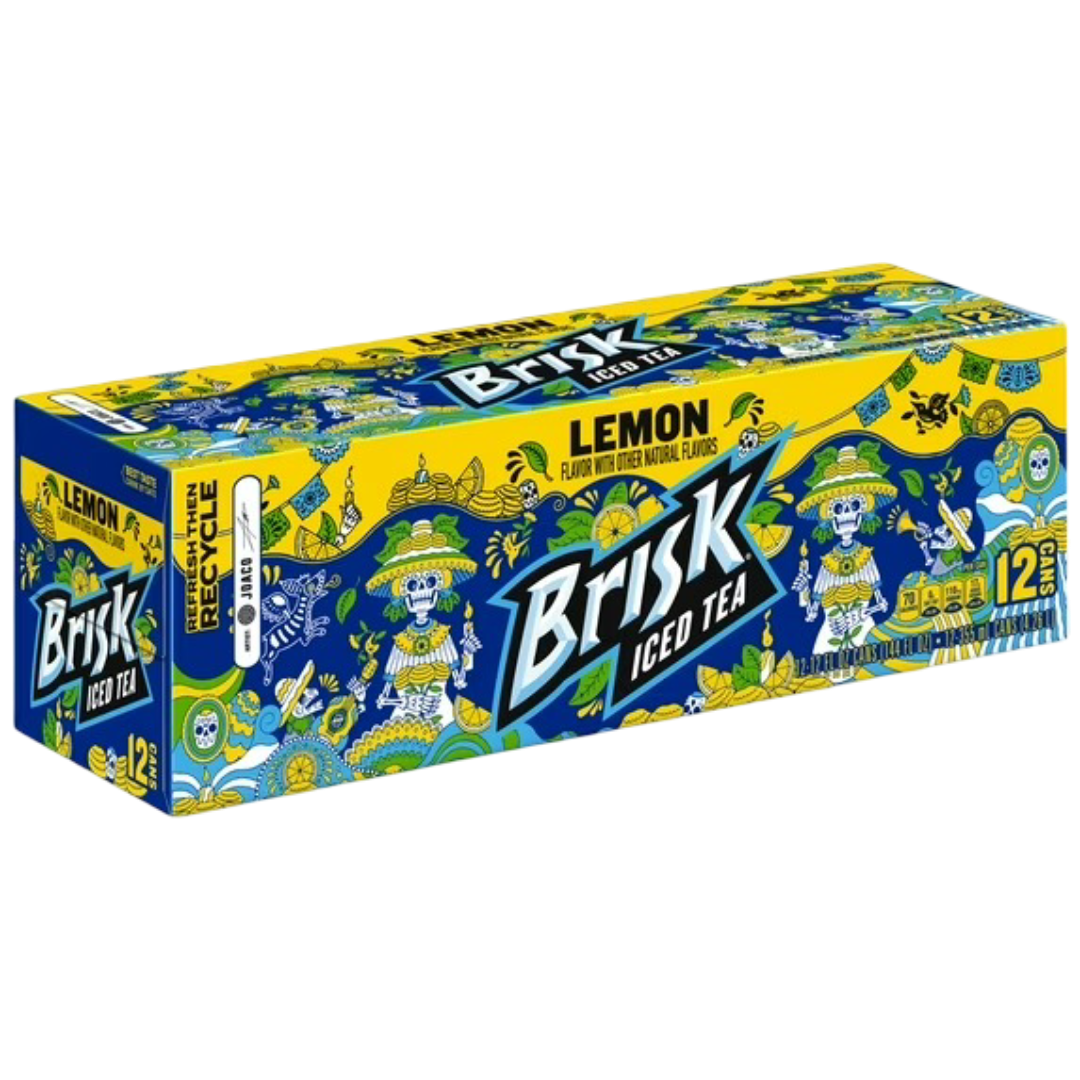 Lipton Brisk Lemon Iced Tea, 12 Pack of 12oz Cans