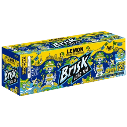 Lipton Brisk Lemon Iced Tea, 12 Pack of 12oz Cans