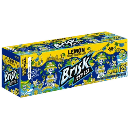 Lipton Brisk Lemon Iced Tea, 12 Pack of 12oz Cans