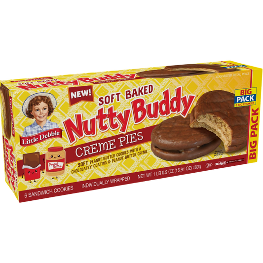 Little Debbie Big Pack Nutty Buddy Creme Pies, 16.91 oz