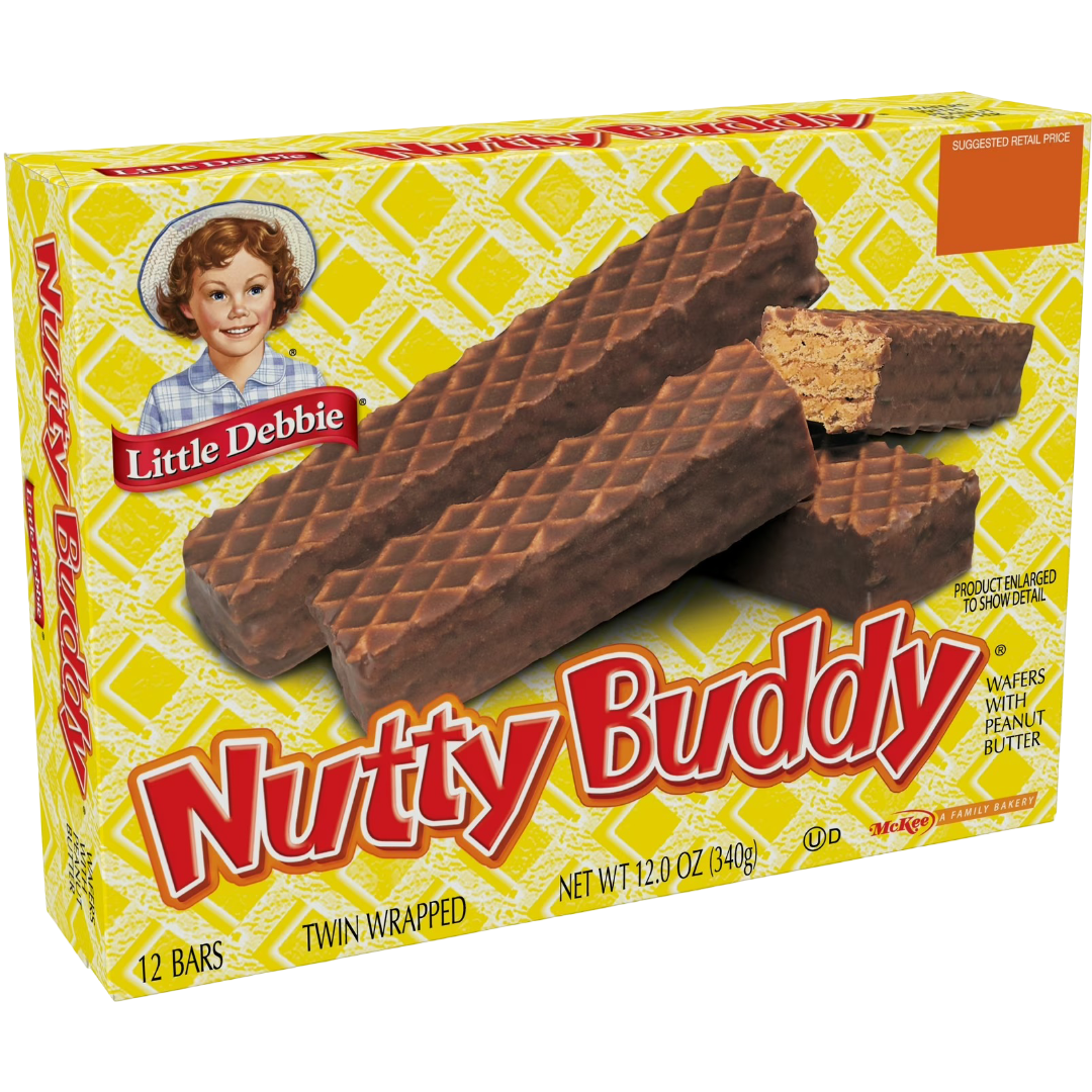 Little Debbie Nutty Buddy Wafer Bar, 12 oz